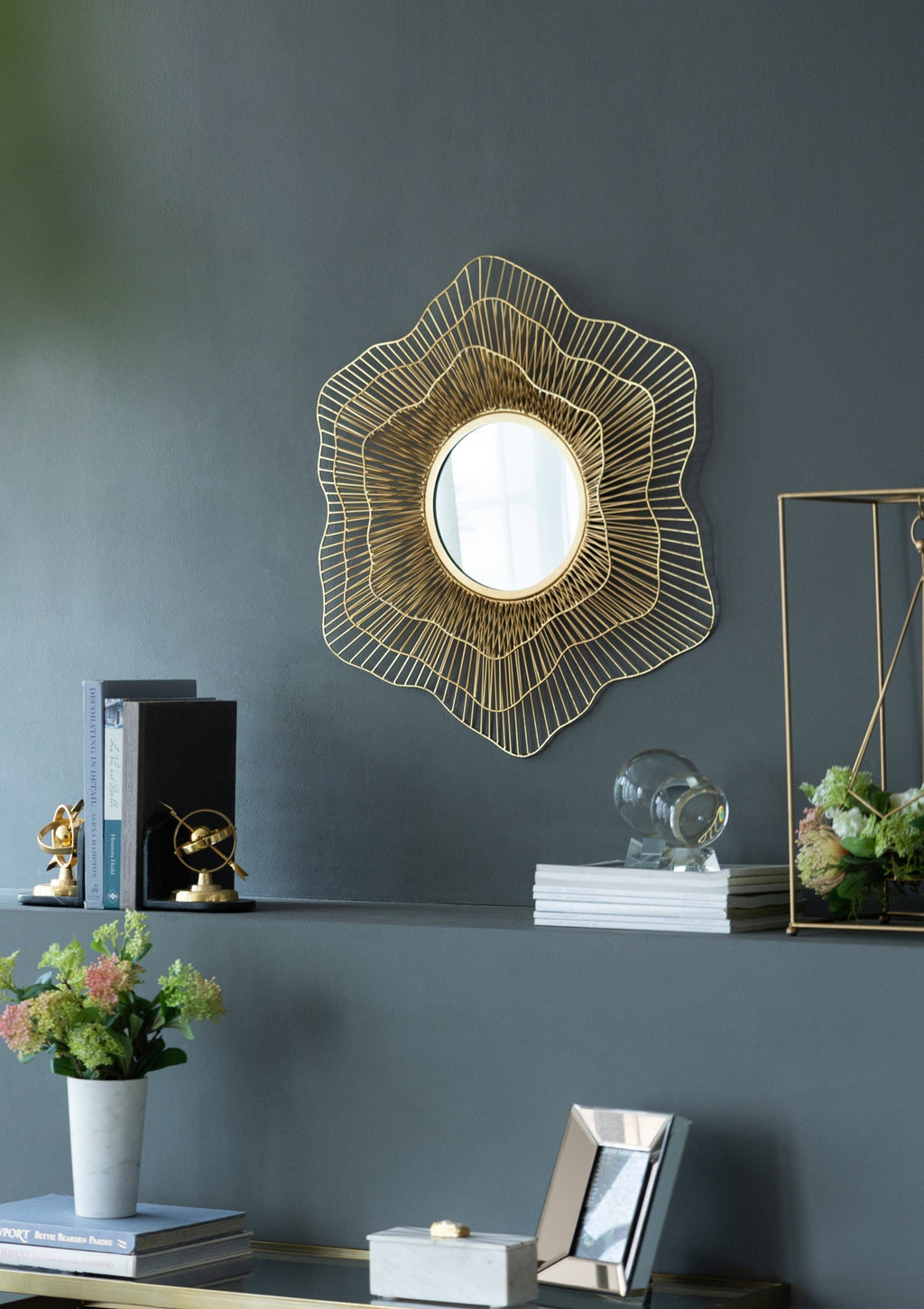 D27x2.4" Metal Mirror – Wall Mounted Decor