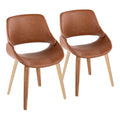 Mid-Century Modern Accent/Dining Chair Set in Zebra Wood