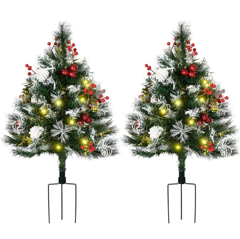 Artificial Christmas Tree - Festive Outdoor Christmas Porch Decor Set