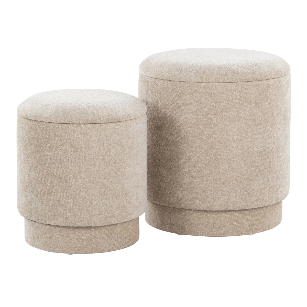 Upholstered Contemporary Ottoman Set
