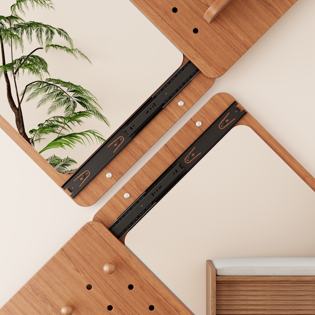 Cherry Color Wall-Mounted Full-Length Mirror
