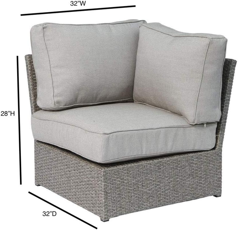 Shick Fully Assembled Corner Wedge Patio Chair with Cushions
