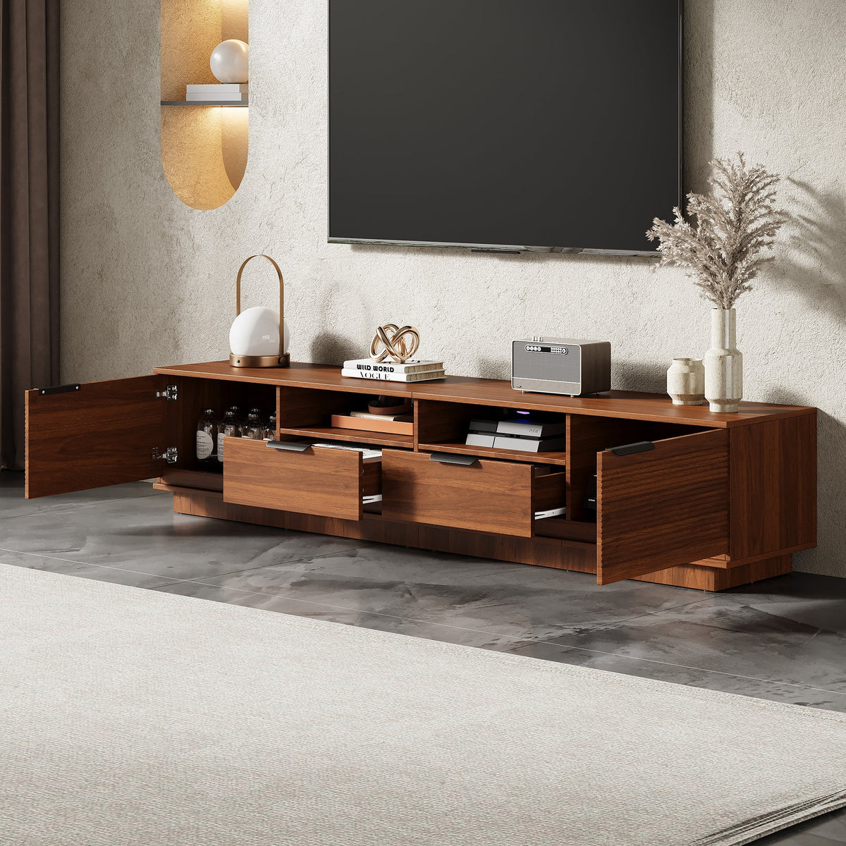 78 Inch Modern TV Stand for TVs up to 85"