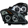 Anzo 2008-2009 Nissan Altima Projector Headlights w/ Halo Black (CCFL)