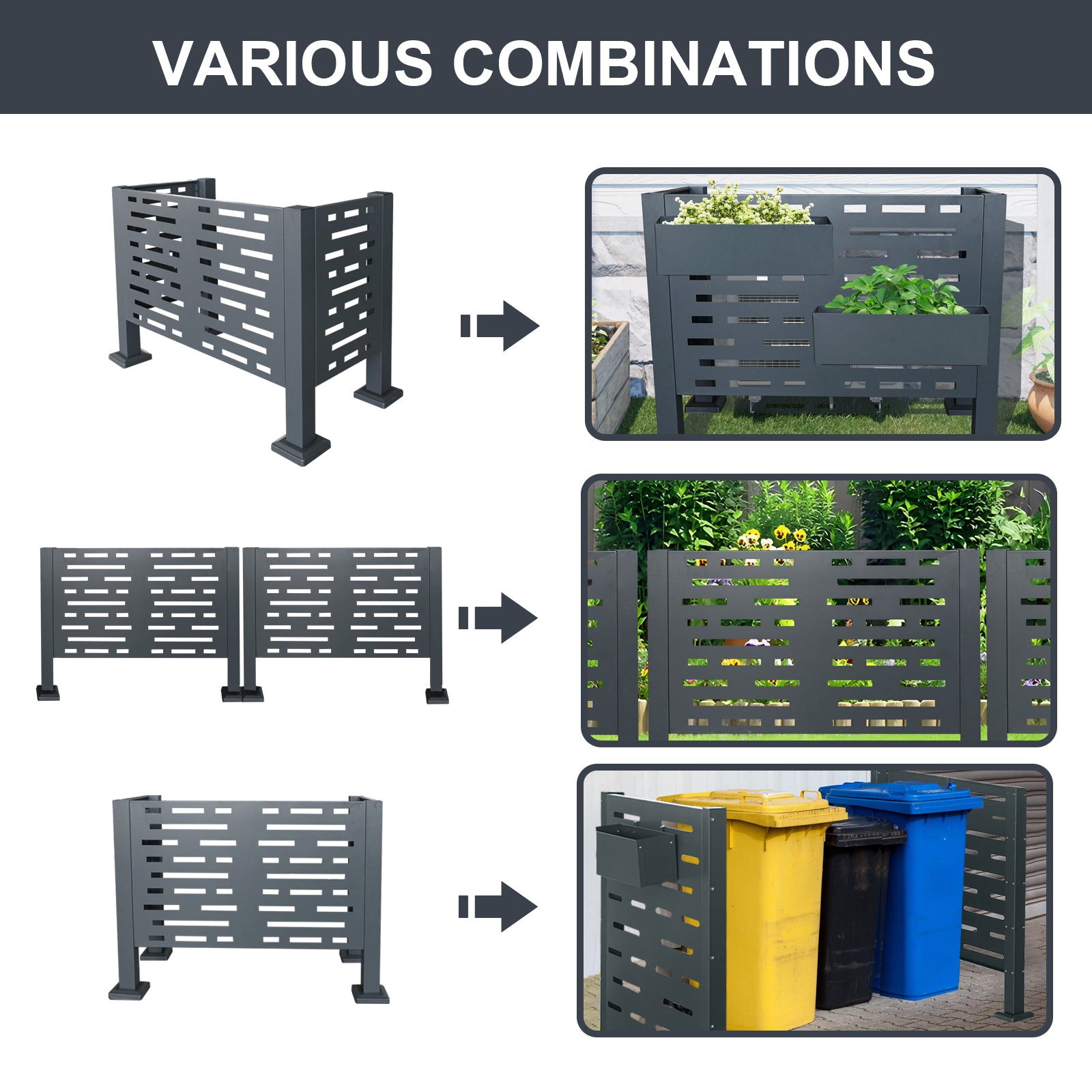 3ft x 2ft Air Conditioner Fence for Outdoor Units