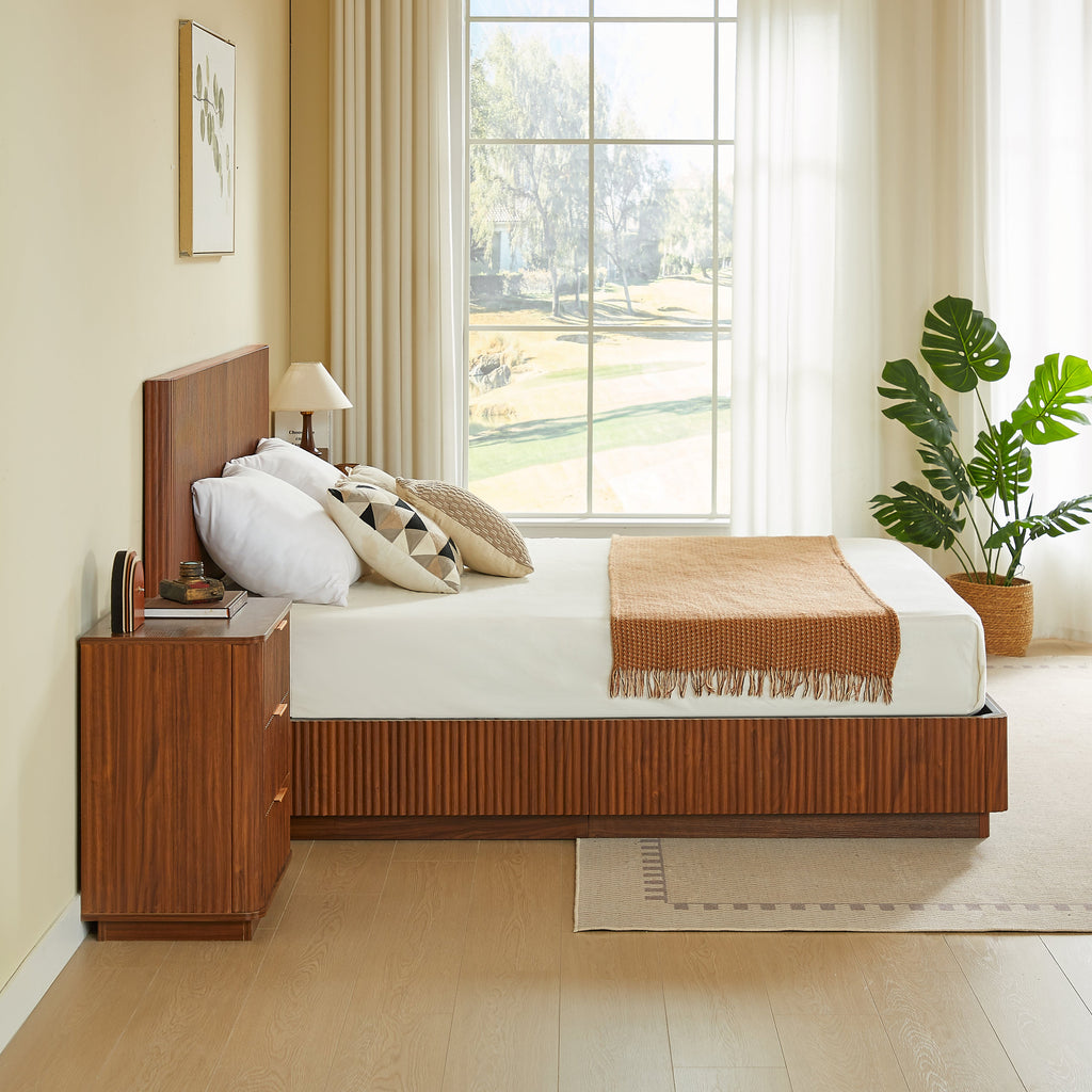 King Size Bed Frame With LED Lights