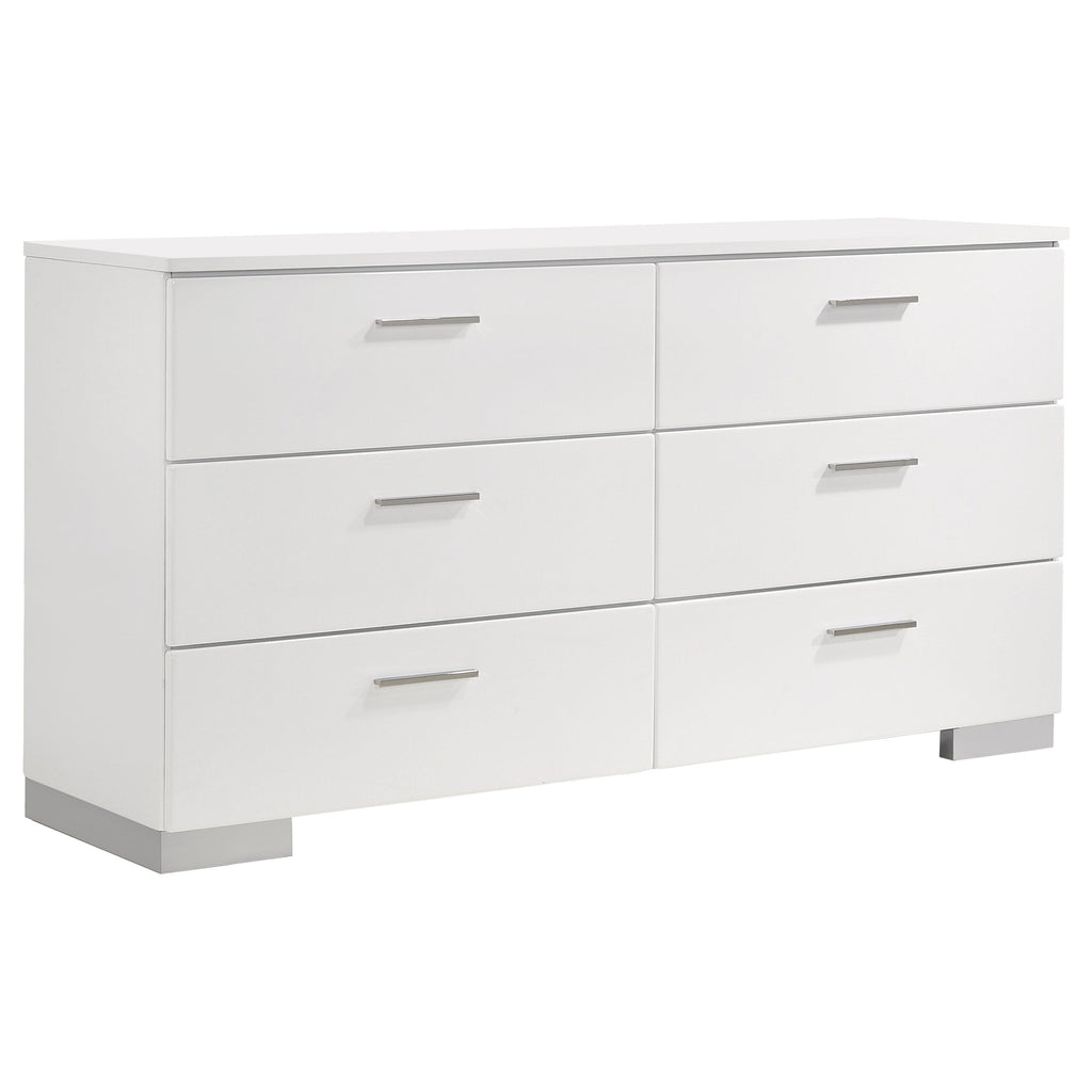 August Glossy Modern Bedroom Set