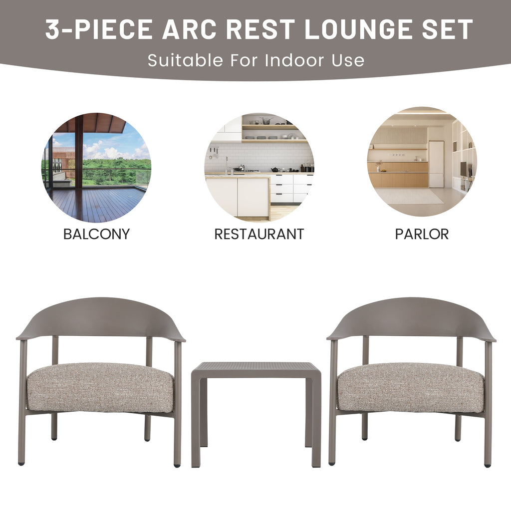 Summer Modern 2-Piece Accent Chair Set with Coffee Table