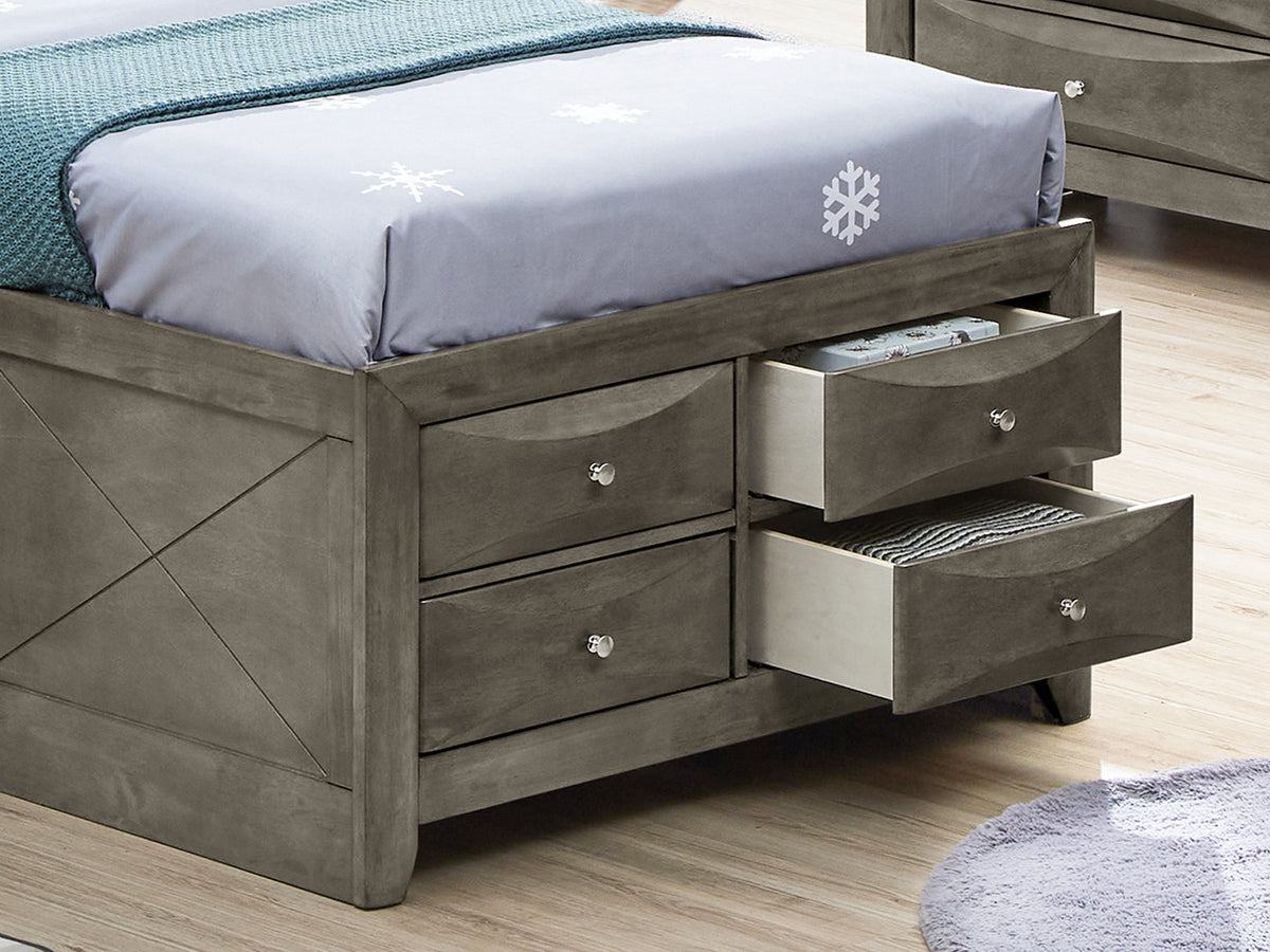 Stylish Contemporary Twin Bed With Storage