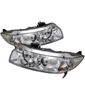 Spyder Honda Civic 06-08 2Dr Projector Headlights LED Halo Chrome High H1 Low H1 PRO-YD-HC06-2D-HL-C 5010797