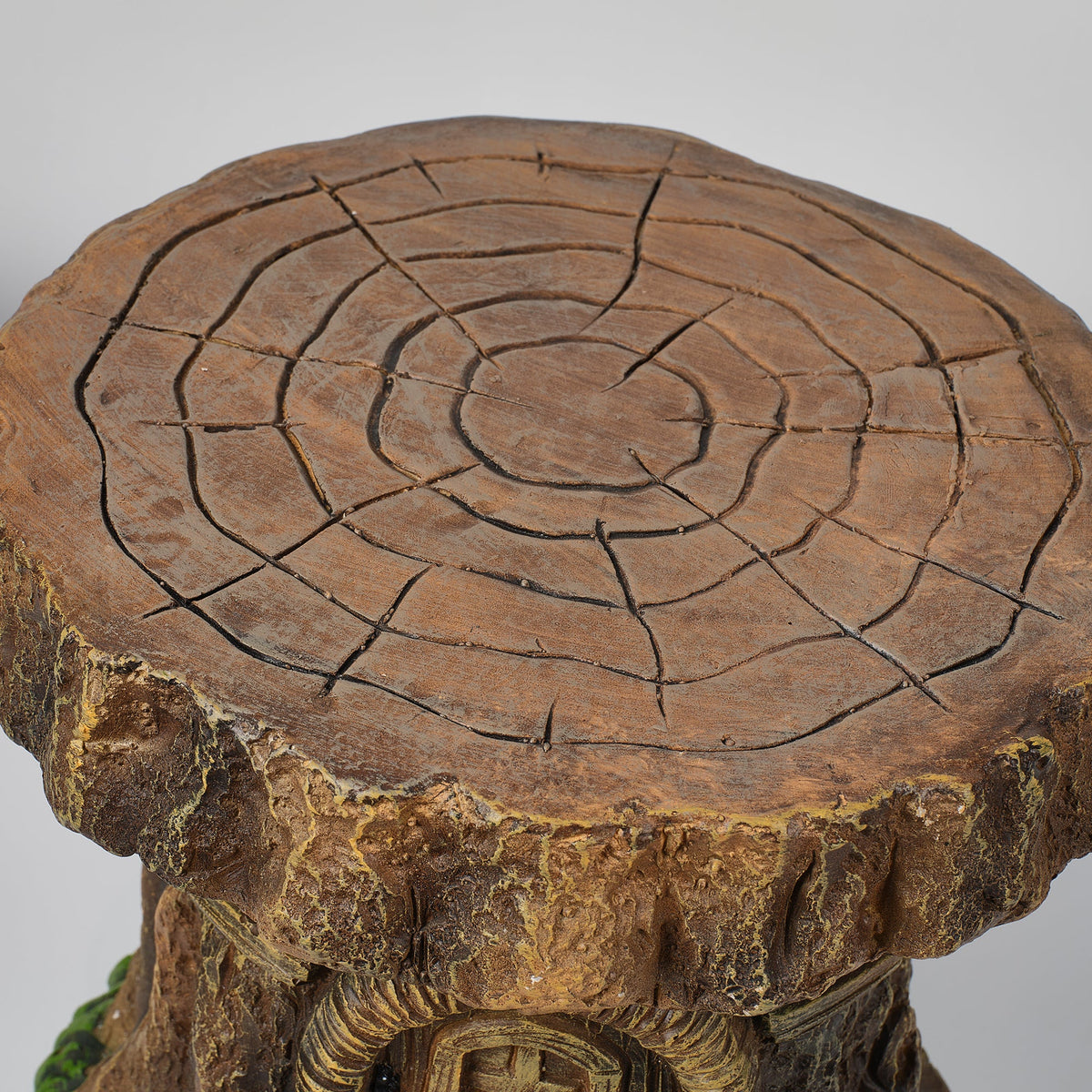 Tree Stump Fairy House Stool Garden Statue