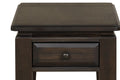 Mahogany Traditional Chairside Table with Storage
