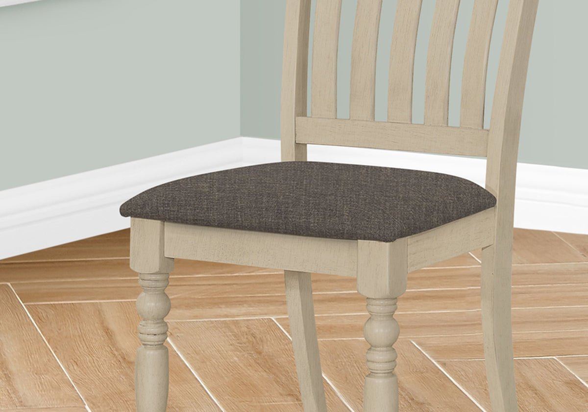 Upholstered Antique Dining Chairs Set of 2