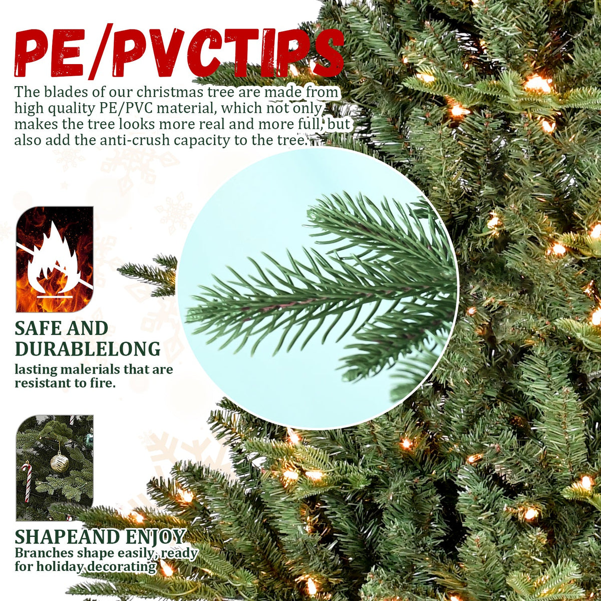 5FT Full-Shape Christmas Tree with 350 UL Lights