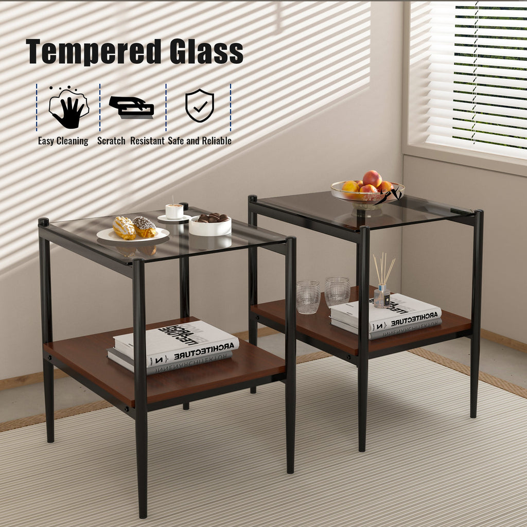 Set of 2 Rectangle End Table