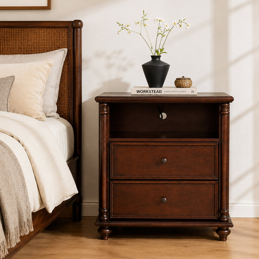 28" Nightstand with Charging Station