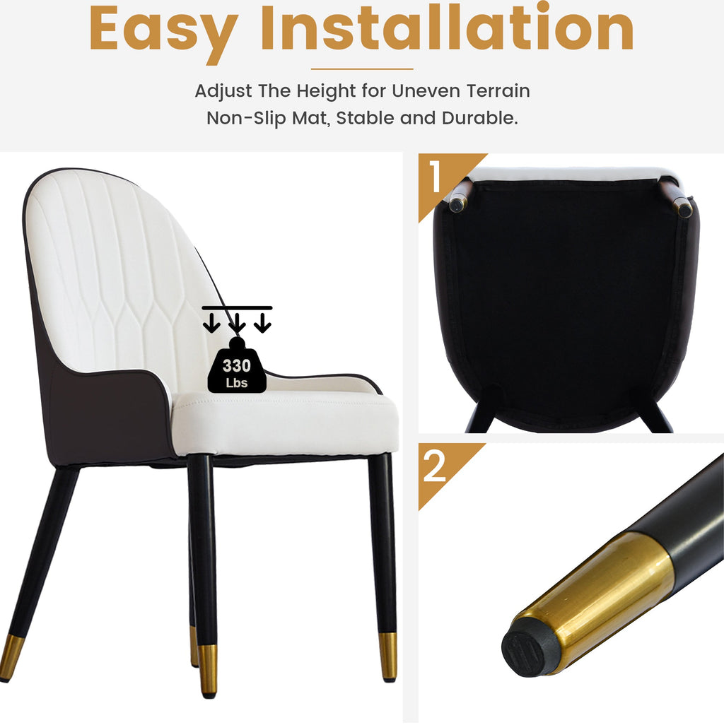 Modern PU Sponge-Filled Dining Chair Set