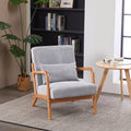 Mid-Century Modern Accent Chair with Solid Wood Frame