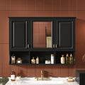 41 Inch Mirror Medicine Cabinet with Open Shelves