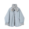 Korean-style Scarf-collar Cotton-padded Coat Warm And Loose-fitting Outerwear