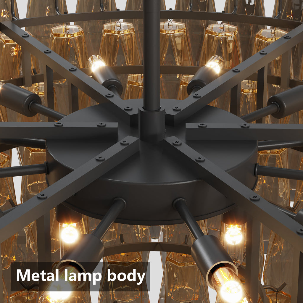 Modern Round Chandelier, 37" Extra Large