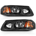 ANZO 2000-2005 Chevy Impala Crystal Headlight Black Amber 121530