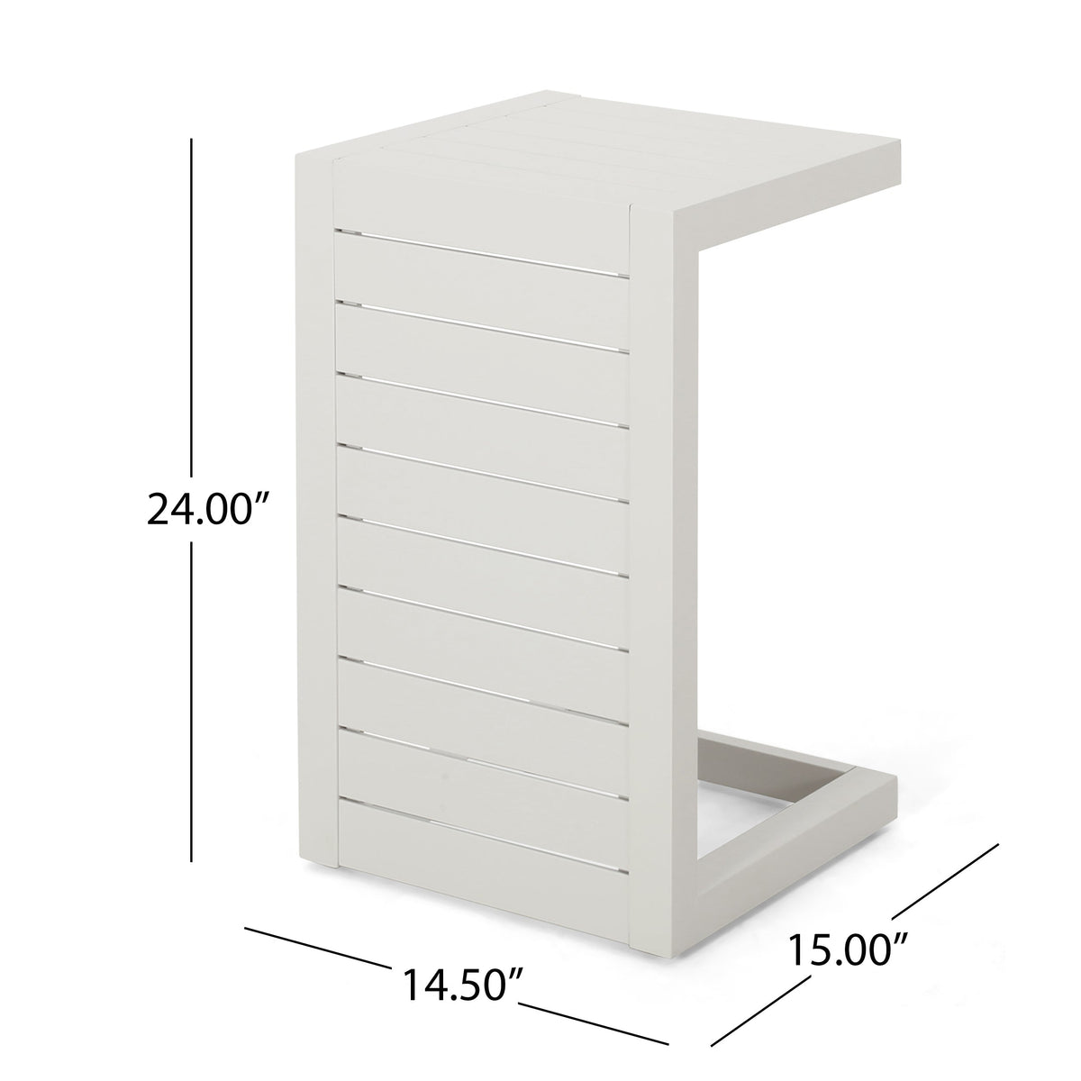 Cape Coral Aluminum C-Shaped Table