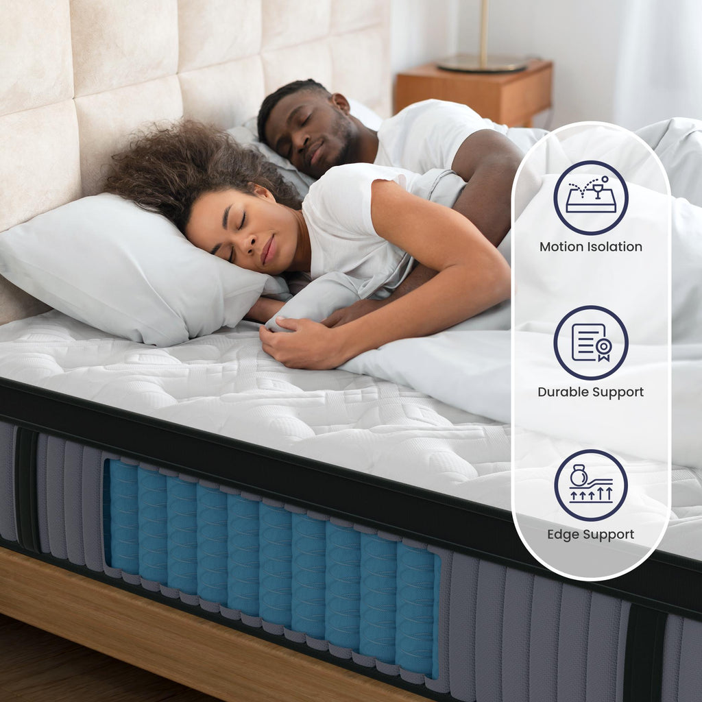14 Inch Hybrid Mattress King – Memory Foam & Pocket Spring Bed