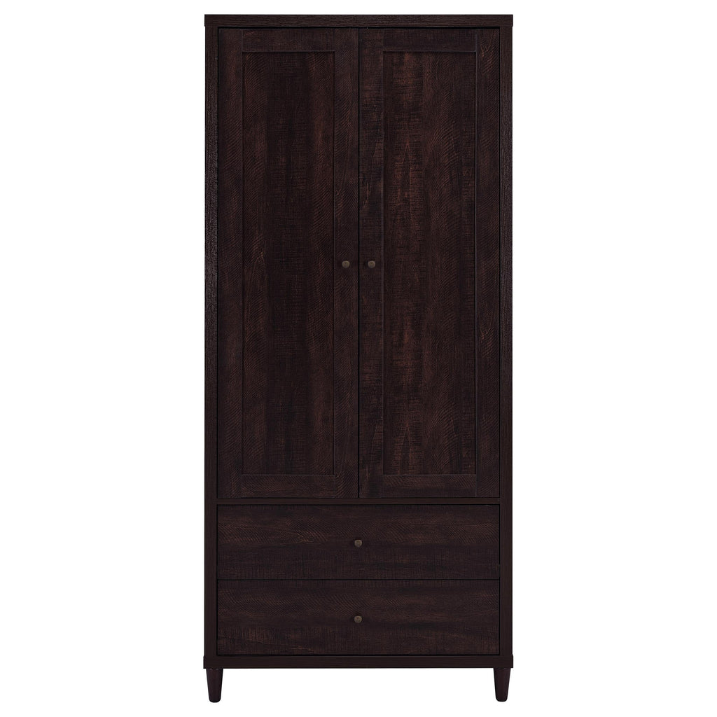 Nestor Tobacco 2-Drawer Tall Accent Cabinet with 2 Doors