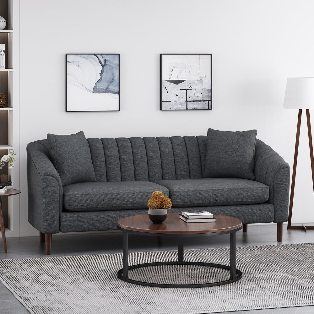 Contemporary 3-Seater Sofa with Accent Pillows