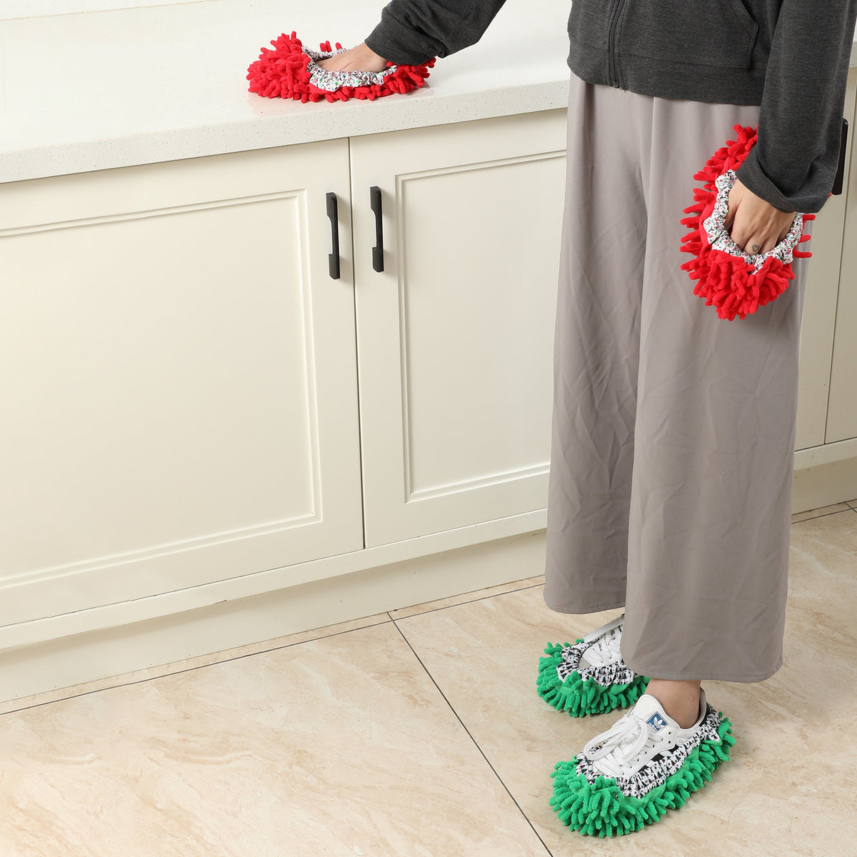 Microfiber Mop Slippers - Set of 3 for Effortless Cleaning