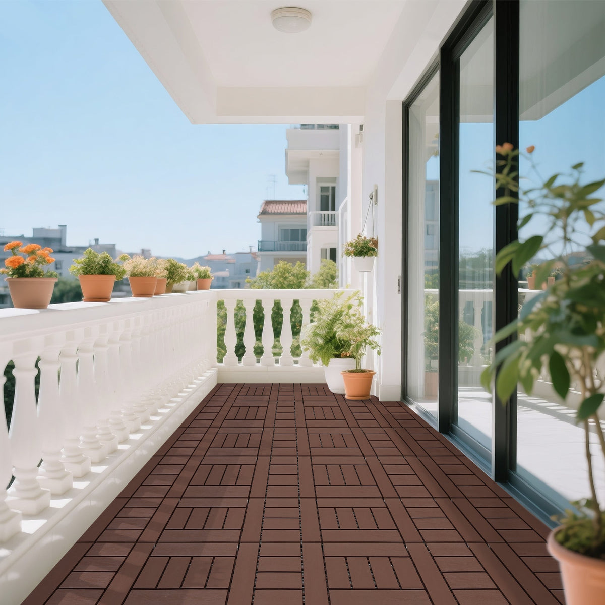 H Style 12 Inch Balcony Deck Tiles