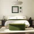 Fuji 49" Upholstered Oval Storage Bench
