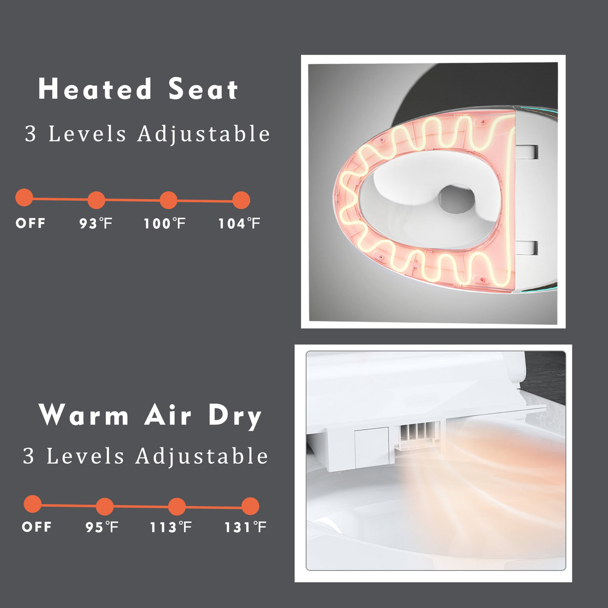 Unique Smart Toilet with Bidet Built In