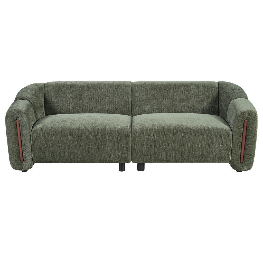 87.4" Modern Minimalist Curved Block Sofa