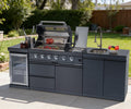 Deluxe Stainless Steel Outdoor Kitchen Grill Island