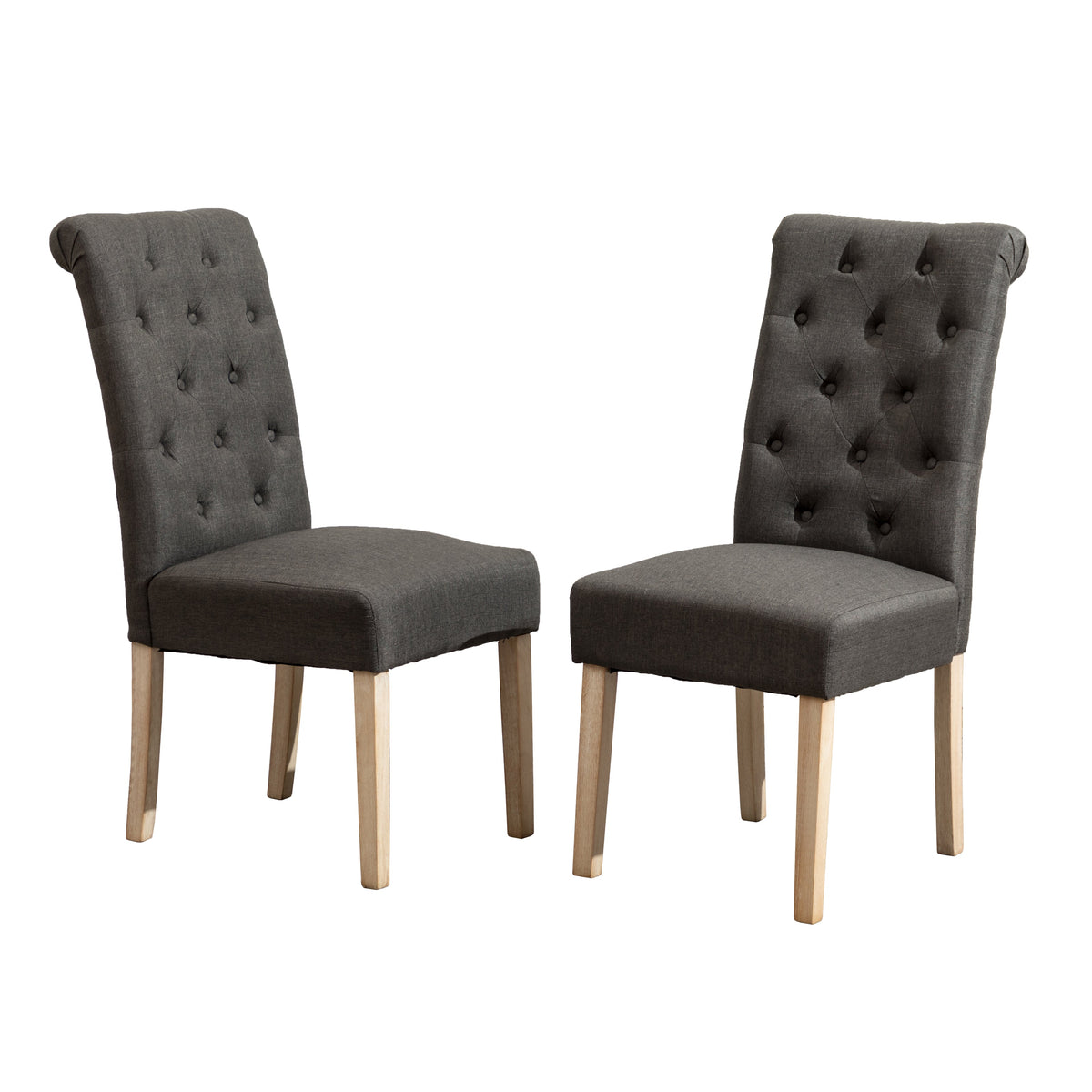 Amonia 5-Piece Dining Set, Turned-Leg Dining Table with 4 Tufted Chairs