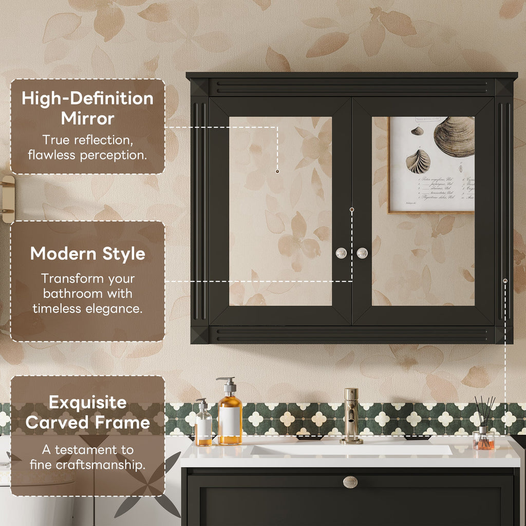 36'' x 28'' Modern Medicine Cabinet with Mirrors
