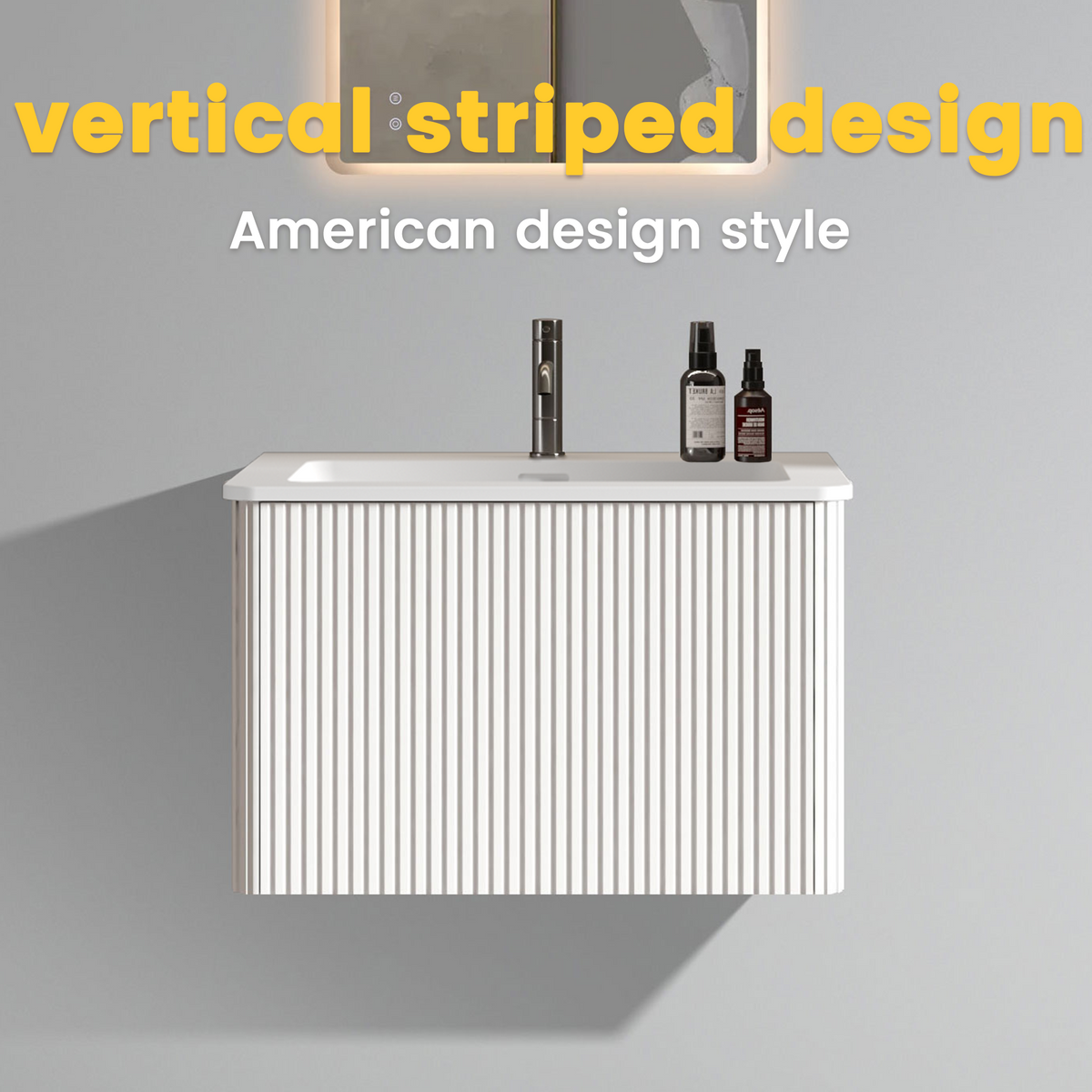 Etna 24" Striped Soft Bathroom Vanity