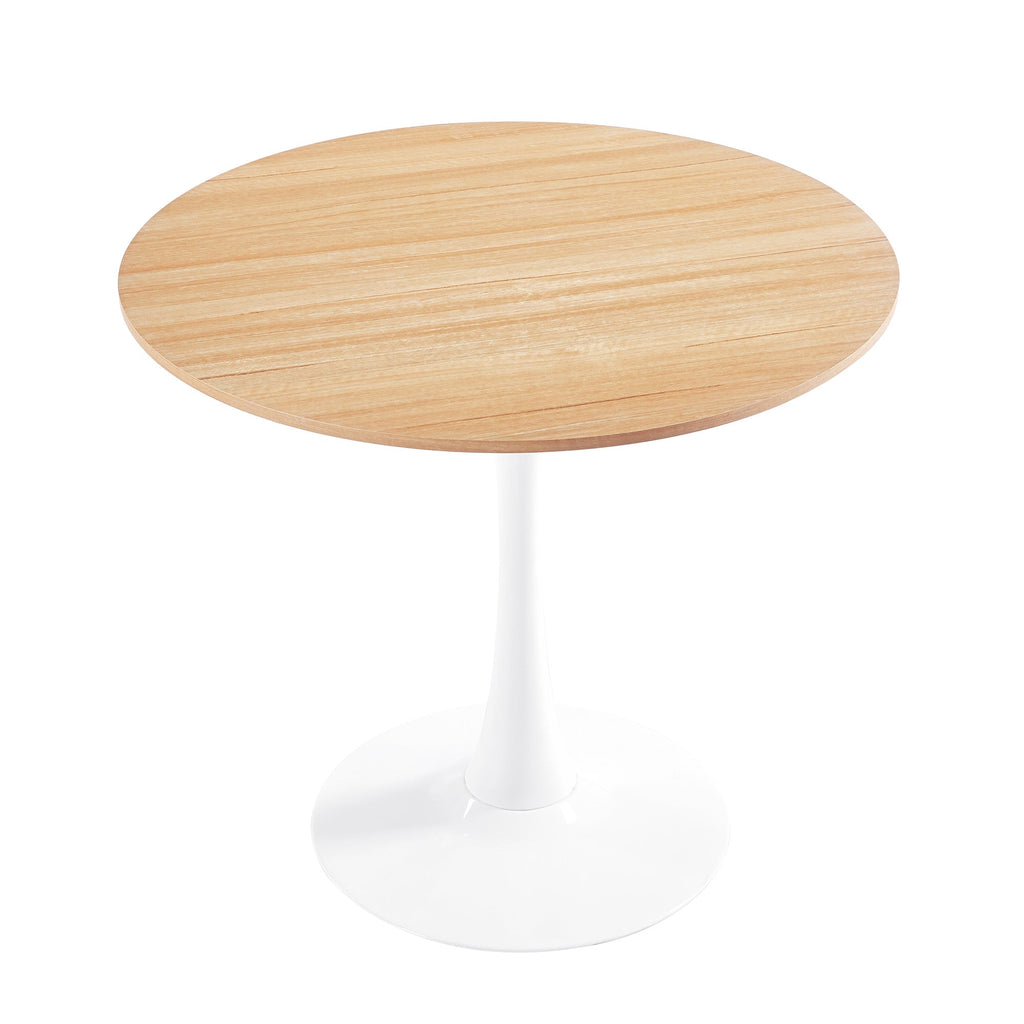 31.5" Oak Color Top Tulip Table