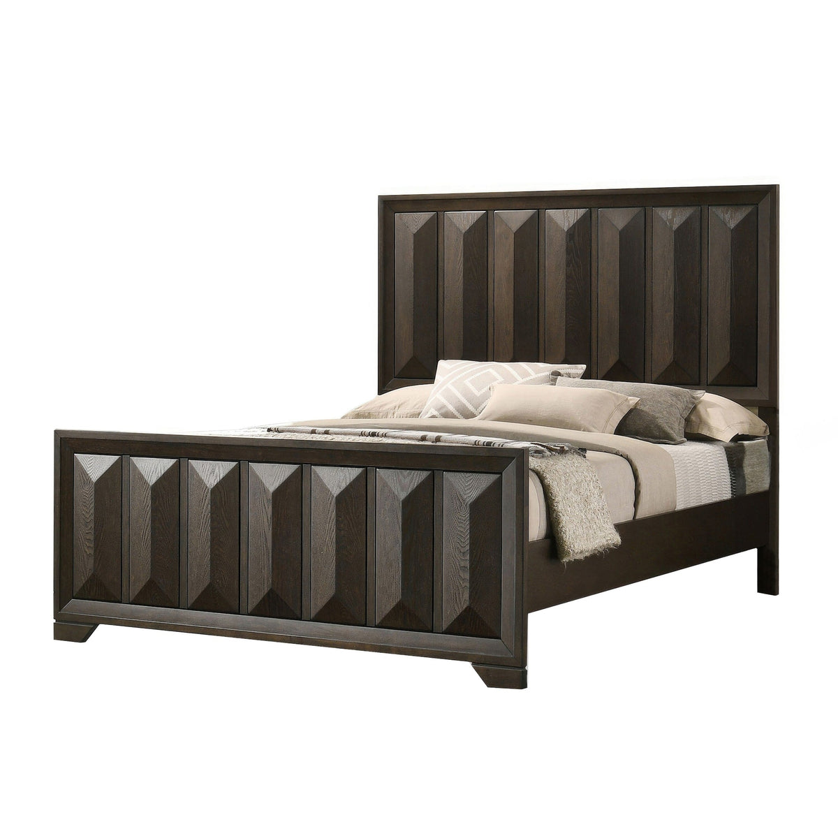 Espresso Queen Size Bed Panel Headboard