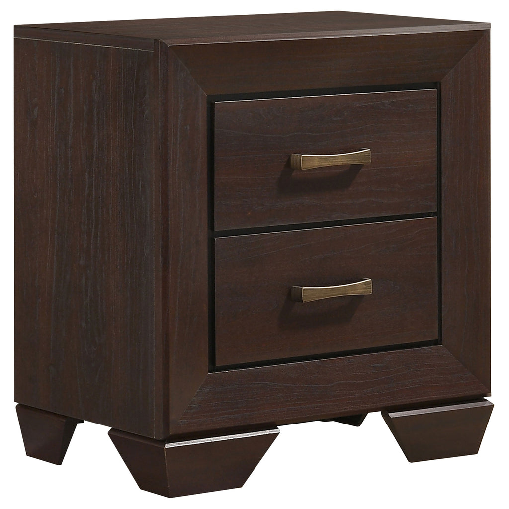 Copper Dark Cocoa 2-Drawer Rectangular Nightstand