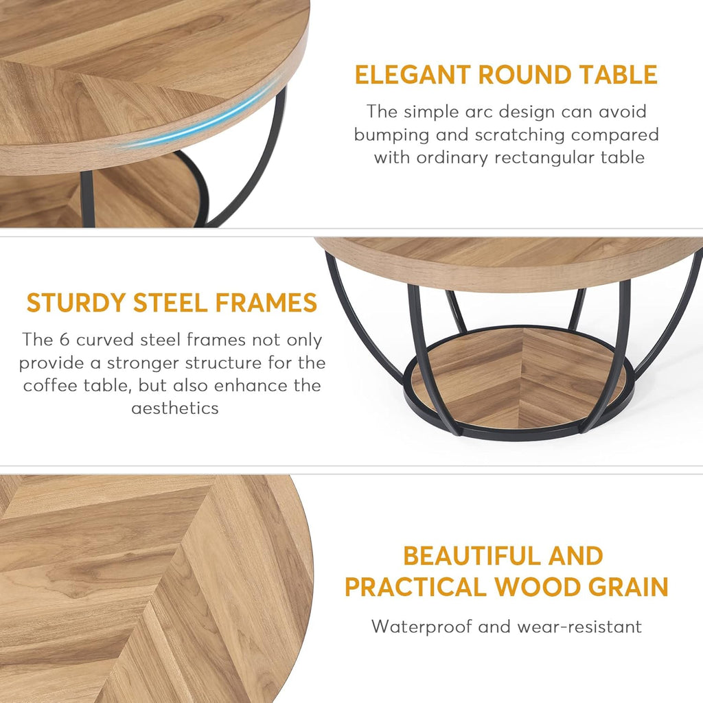 Round Coffee Table, 31.7"