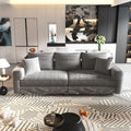82.7" Plush Corduroy 3-Seat Sofa