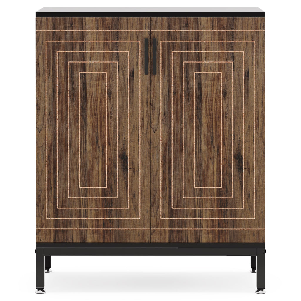 31.5 Inches Brown & Black Shoe Cabinet