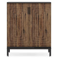 31.5 Inches Brown & Black Shoe Cabinet