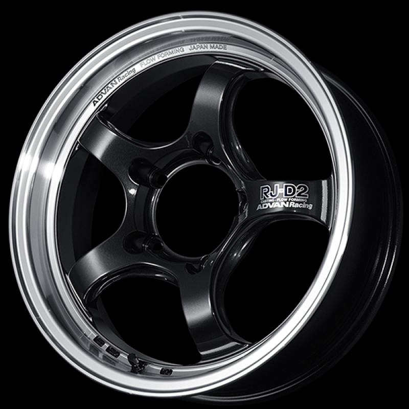 Advan RG-D2 16x6.5 / +45 Offset / 4x100 / 63mm Bore / Machining and Black Gunmetallic YAT6D45ABG