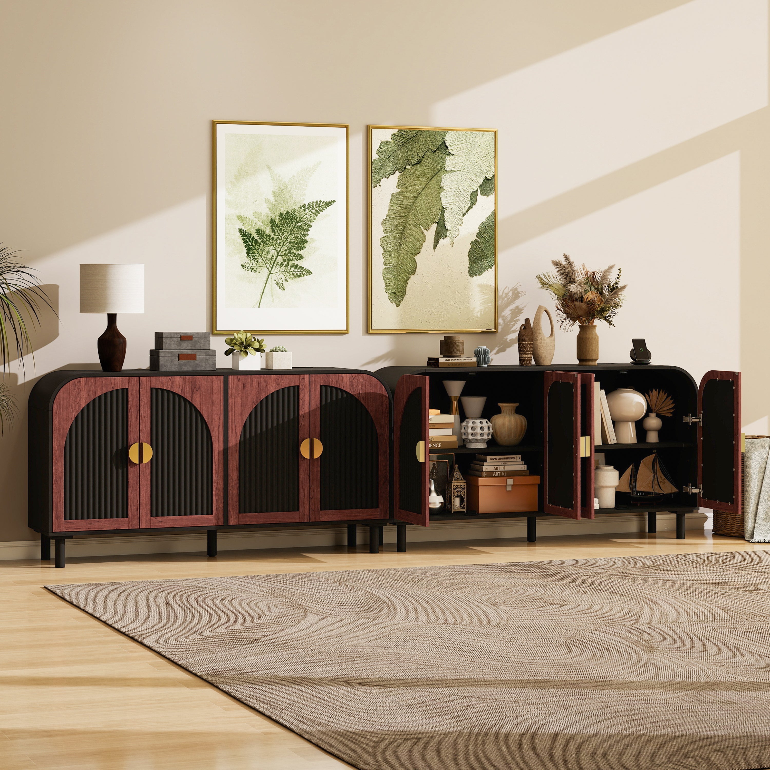 Vintage Arched Sideboard Cabinet