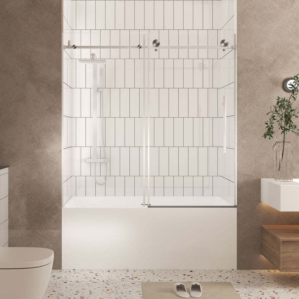Frameless Shower Door 56-60" W x 60" H