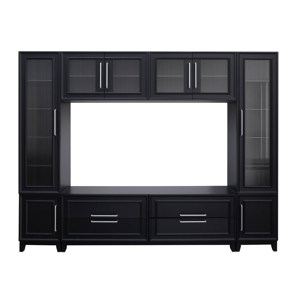 Vibe Haus 102" W Wall Unit Modern Entertainment Center